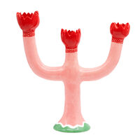 Tulip Pink Candle Holder, small